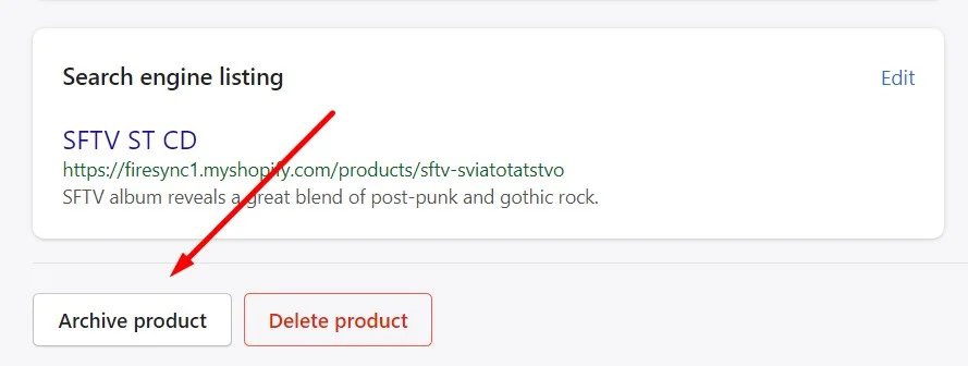 Archive a Product