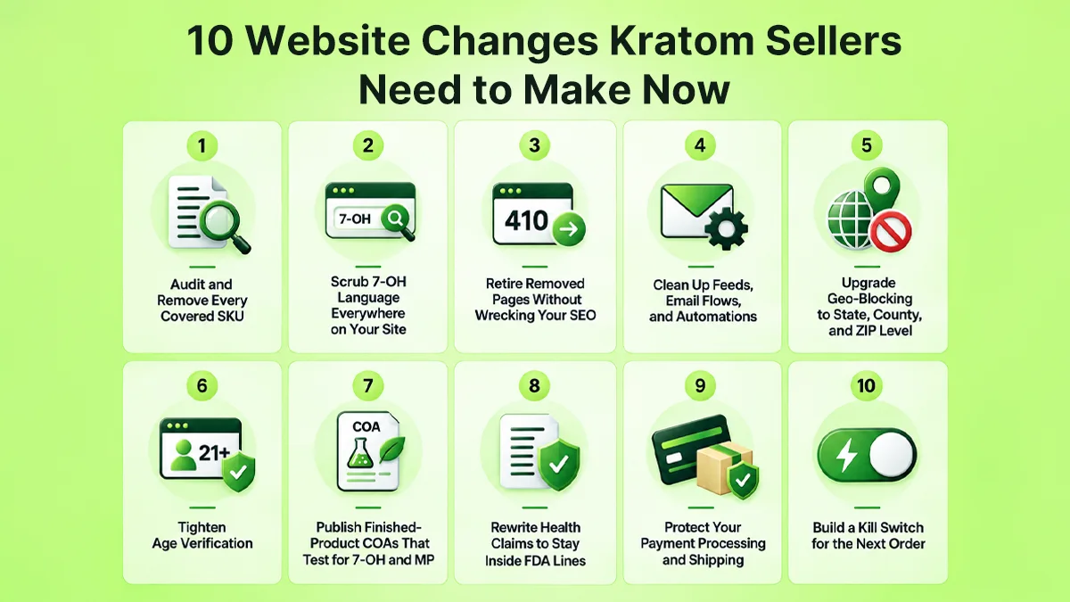 10 website changes kratom sellers need to make