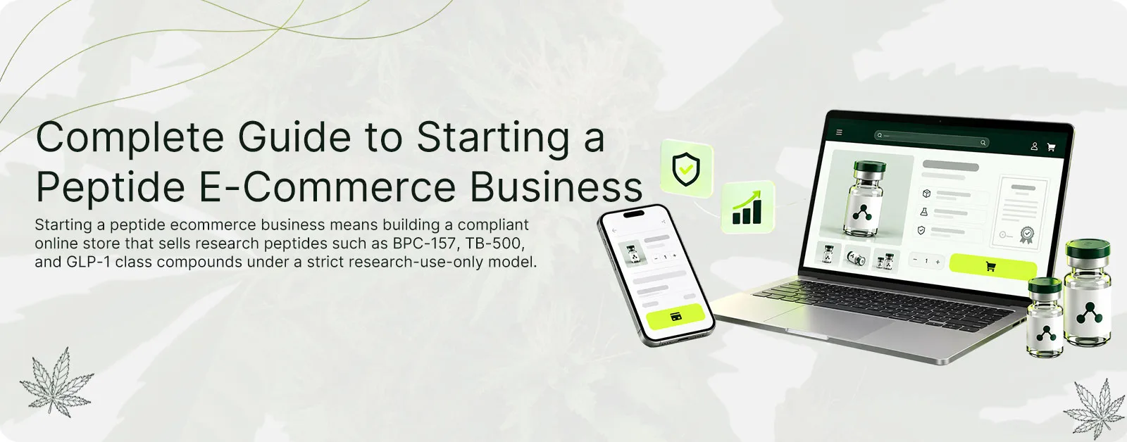 Complete guide to starting a peptide ecommerce business banner