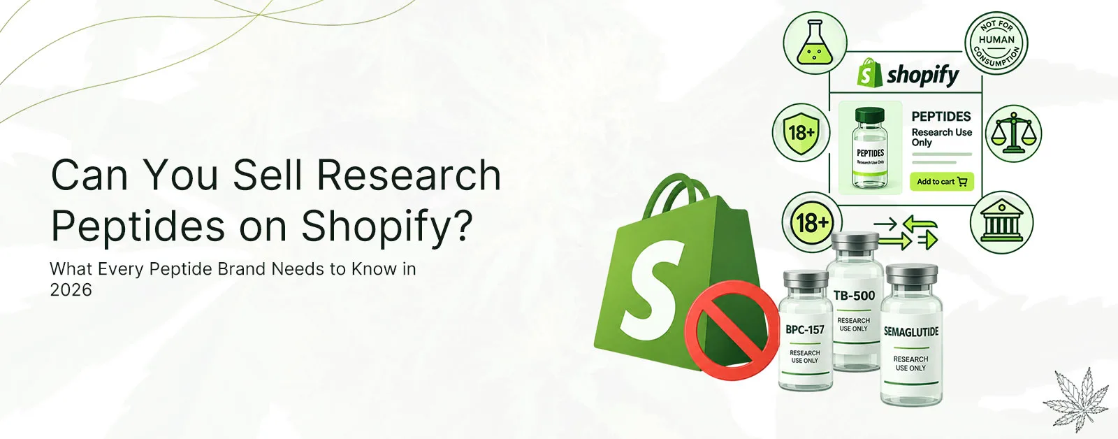 Can you sell research peptides on Shopify banner