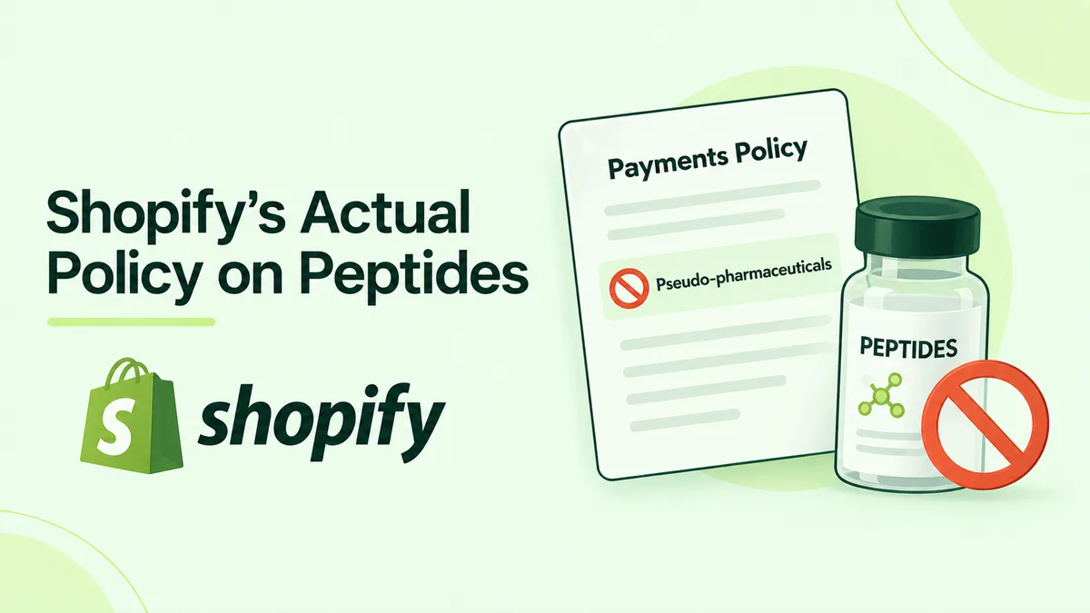 Shopify’s actual policy on peptides